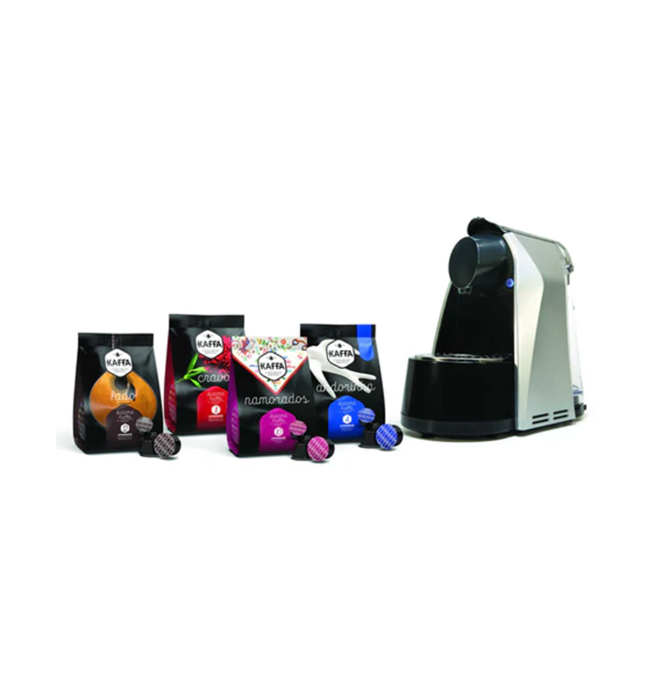 Kit de 100 cápsulas + oferta de máquina KAFFA Cino Cinza